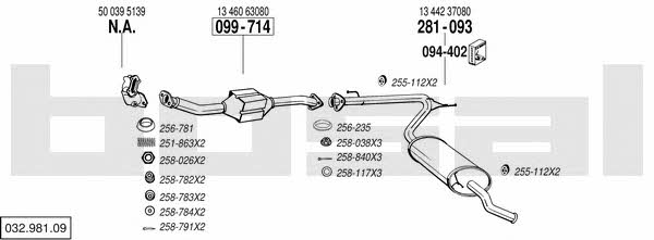  032.981.09 Układ wydechowy 03298109: Dobra cena w Polsce na 2407.PL - Kup Teraz!