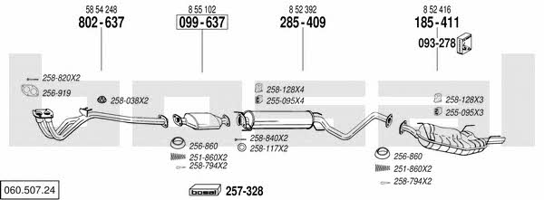  060.507.24 Exhaust system 06050724: Buy near me in Poland at 2407.PL - Good price!