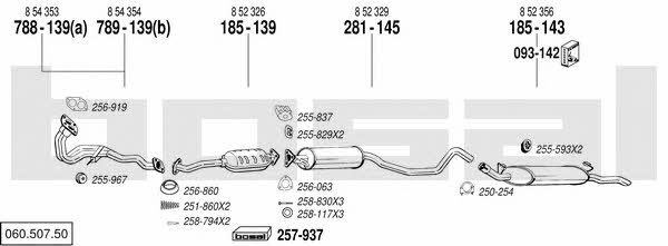  060.507.50 Exhaust system 06050750: Buy near me in Poland at 2407.PL - Good price!