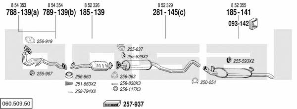  060.509.50 Exhaust system 06050950: Buy near me in Poland at 2407.PL - Good price!