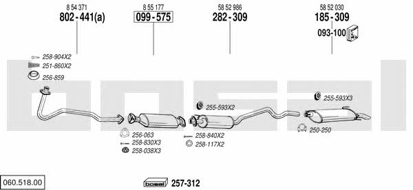  060.518.00 Exhaust system 06051800: Buy near me in Poland at 2407.PL - Good price!