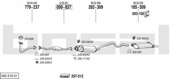  060.518.01 Exhaust system 06051801: Buy near me in Poland at 2407.PL - Good price!