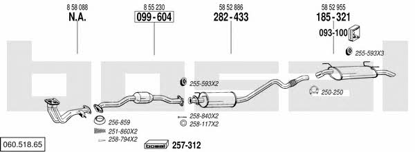  060.518.65 Exhaust system 06051865: Buy near me in Poland at 2407.PL - Good price!