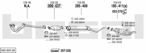  060.900.28 Exhaust system 06090028: Buy near me in Poland at 2407.PL - Good price!