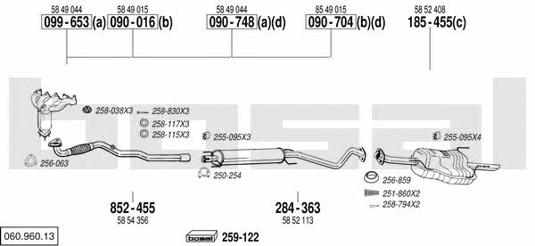  060.960.13 Exhaust system 06096013: Buy near me in Poland at 2407.PL - Good price!