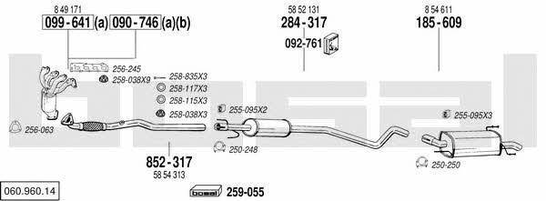  060.960.14 Система випуску відпрацьованих газів 06096014: Приваблива ціна - Купити у Польщі на 2407.PL!