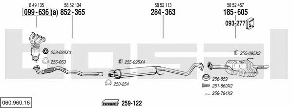  060.960.16 Exhaust system 06096016: Buy near me in Poland at 2407.PL - Good price!