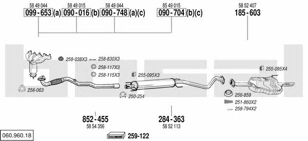  060.960.18 Exhaust system 06096018: Buy near me in Poland at 2407.PL - Good price!