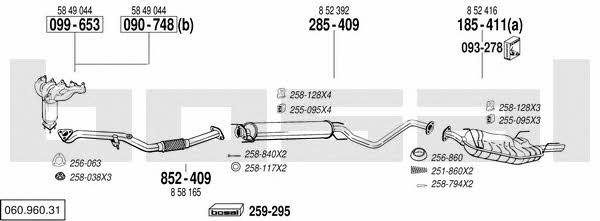  060.960.31 Exhaust system 06096031: Buy near me in Poland at 2407.PL - Good price!