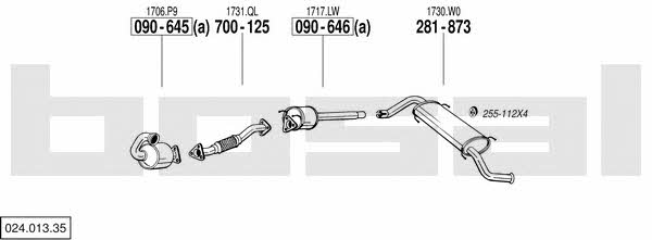  024.013.35 Exhaust system 02401335: Buy near me in Poland at 2407.PL - Good price!
