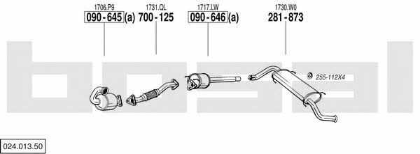  024.013.50 Exhaust system 02401350: Buy near me in Poland at 2407.PL - Good price!