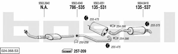  024.068.53 Exhaust system 02406853: Buy near me in Poland at 2407.PL - Good price!