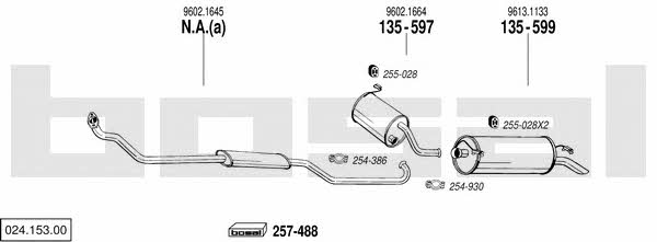 Bosal 024.153.00 Exhaust system 02415300: Buy near me at 2407.PL in Poland at an Affordable price!