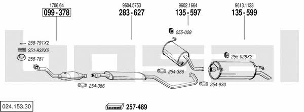  024.153.30 Exhaust system 02415330: Buy near me in Poland at 2407.PL - Good price!