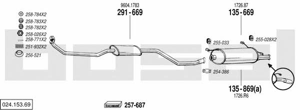  024.153.69 Exhaust system 02415369: Buy near me in Poland at 2407.PL - Good price!