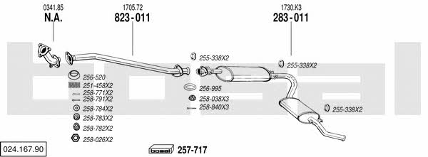  024.167.90 Exhaust system 02416790: Buy near me in Poland at 2407.PL - Good price!