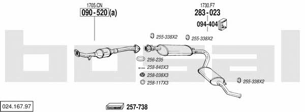  024.167.97 Exhaust system 02416797: Buy near me in Poland at 2407.PL - Good price!