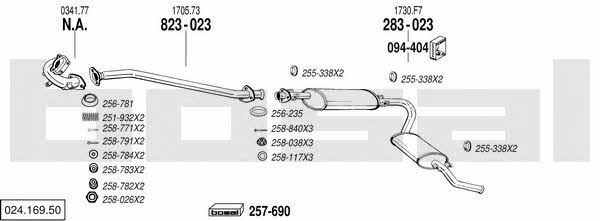 024.169.50 Exhaust system 02416950: Buy near me in Poland at 2407.PL - Good price!