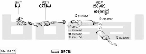  024.169.52 Exhaust system 02416952: Buy near me in Poland at 2407.PL - Good price!