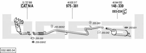  032.985.04 Układ wydechowy 03298504: Dobra cena w Polsce na 2407.PL - Kup Teraz!