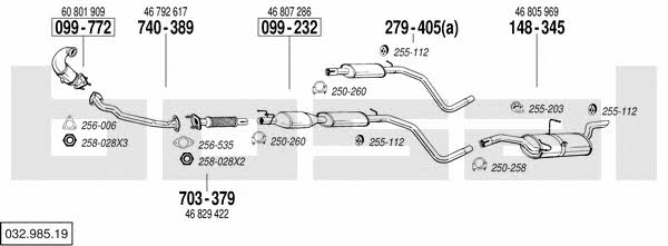  032.985.19 Exhaust system 03298519: Buy near me in Poland at 2407.PL - Good price!