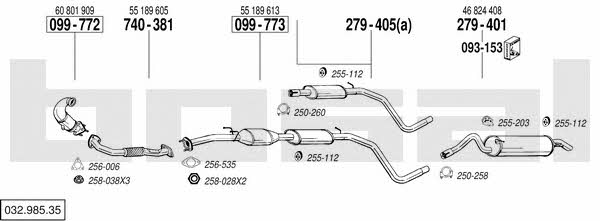 032.985.35 Exhaust system 03298535: Buy near me in Poland at 2407.PL - Good price!