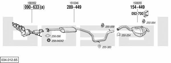  034.012.65 Exhaust system 03401265: Buy near me in Poland at 2407.PL - Good price!