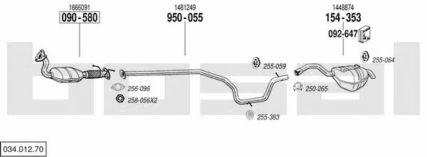  034.012.70 Abgasanlage 03401270: Kaufen Sie zu einem guten Preis in Polen bei 2407.PL!