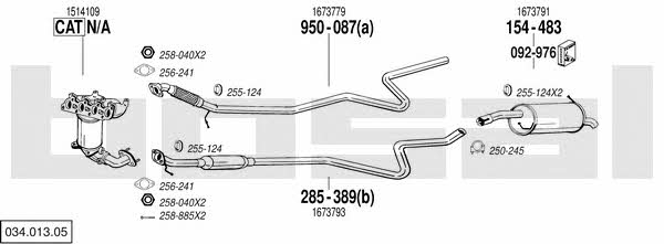  034.013.05 Exhaust system 03401305: Buy near me in Poland at 2407.PL - Good price!