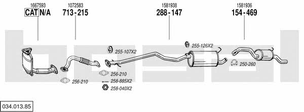  034.013.85 Exhaust system 03401385: Buy near me in Poland at 2407.PL - Good price!