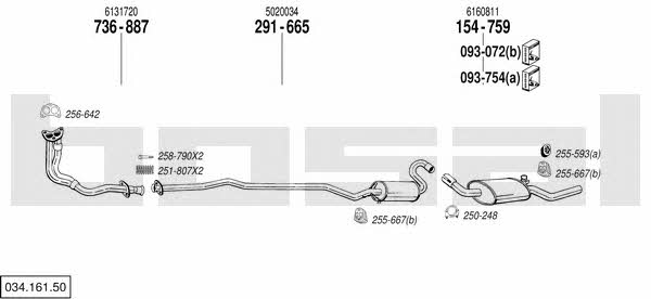  034.161.50 Exhaust system 03416150: Buy near me in Poland at 2407.PL - Good price!