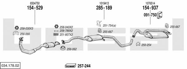 Bosal 034.178.02 Układ wydechowy 03417802: Atrakcyjna cena w Polsce na 2407.PL - Zamów teraz!