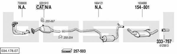  034.178.07 Exhaust system 03417807: Buy near me in Poland at 2407.PL - Good price!