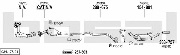  034.178.21 Exhaust system 03417821: Buy near me in Poland at 2407.PL - Good price!