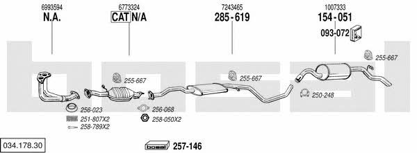 Bosal 034.178.30 Układ wydechowy 03417830: Atrakcyjna cena w Polsce na 2407.PL - Zamów teraz!