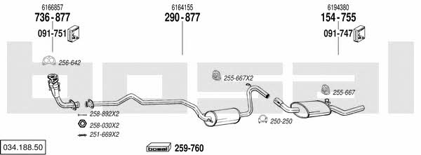  034.188.50 Exhaust system 03418850: Buy near me in Poland at 2407.PL - Good price!