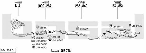  034.203.61 Abgasanlage 03420361: Kaufen Sie zu einem guten Preis in Polen bei 2407.PL!