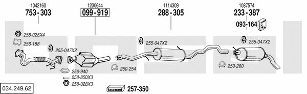  034.249.62 Exhaust system 03424962: Buy near me in Poland at 2407.PL - Good price!