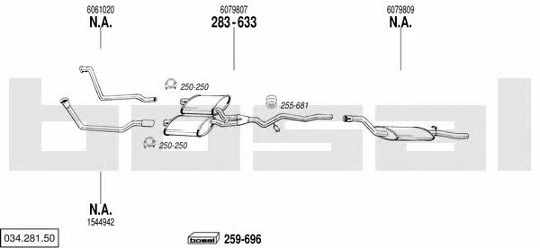  034.281.50 Exhaust system 03428150: Buy near me in Poland at 2407.PL - Good price!