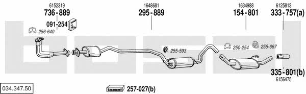  034.347.50 Exhaust system 03434750: Buy near me in Poland at 2407.PL - Good price!