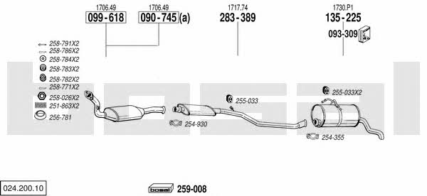  024.200.10 Exhaust system 02420010: Buy near me in Poland at 2407.PL - Good price!