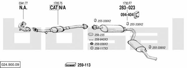  024.900.09 Exhaust system 02490009: Buy near me in Poland at 2407.PL - Good price!