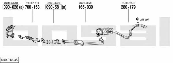  040.012.35 Exhaust system 04001235: Buy near me in Poland at 2407.PL - Good price!