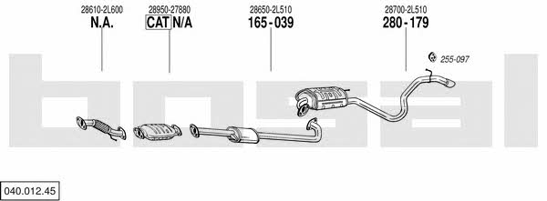  040.012.45 Exhaust system 04001245: Buy near me in Poland at 2407.PL - Good price!