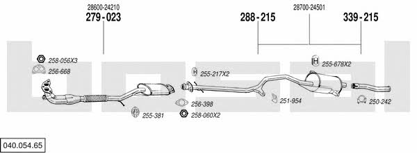  040.054.65 Exhaust system 04005465: Buy near me in Poland at 2407.PL - Good price!