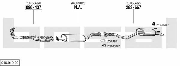 Bosal 040.910.20 Układ wydechowy 04091020: Atrakcyjna cena w Polsce na 2407.PL - Zamów teraz!