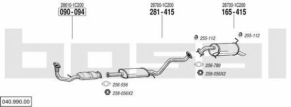  040.990.00 Exhaust system 04099000: Buy near me in Poland at 2407.PL - Good price!