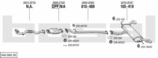  040.990.30 Exhaust system 04099030: Buy near me in Poland at 2407.PL - Good price!