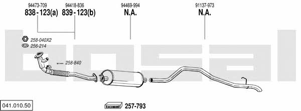  041.010.50 Exhaust system 04101050: Buy near me in Poland at 2407.PL - Good price!