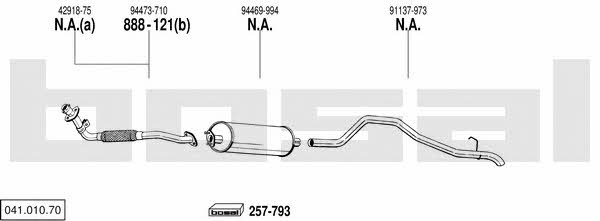  041.010.70 Exhaust system 04101070: Buy near me in Poland at 2407.PL - Good price!